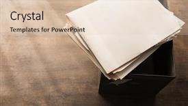  Presentation with archive - Colorful PPT layouts enhanced with storage box or archive backdrop and a lemonade colored foreground