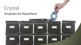  Presentation with storage - Slides consisting of storage-boxes background and a white colored foreground