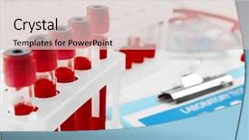  Presentation with blood - Cool new slides with storage disease - blood samples close up backdrop and a  colored foreground