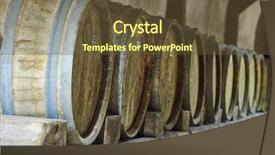 Presentation with old wood - Cool new PPT theme with storage in old wood barrel backdrop and a tawny brown colored foreground