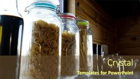  Presentation with log cabin - PPT layouts featuring storage-jars-of-food background and a tawny brown colored foreground