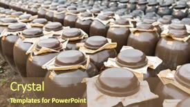  Presentation with storage - Theme enhanced with storage of vinegar in barrel background and a violet colored foreground