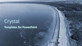  Presentation with hydroelectric - Cool new PPT theme with storage-pool-of-hydroelectric-station backdrop and a ocean colored foreground