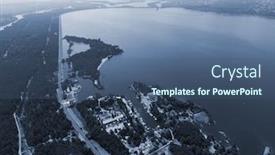  Presentation with hydroelectric - Presentation theme enhanced with storage-pool-of-hydroelectric-station background and a ocean colored foreground