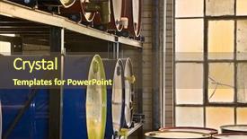  Presentation with drums - Cool new presentation design with storage rack with oil drums backdrop and a tawny brown colored foreground