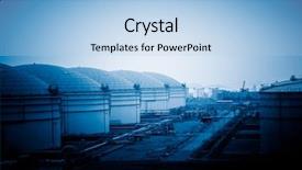  Presentation with storage tank - Presentation theme having storage tank - chemical plant toned iamges zhaijiang background and a light blue colored foreground