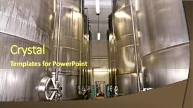  Presentation with storage tank - Presentation theme with storage tank background and a violet colored foreground