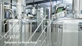  Presentation with brewery - Slides with storage-tanks-in-craft-beer background and a gray colored foreground