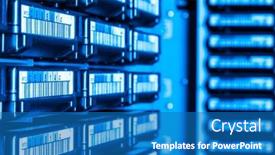  Presentation with storage - PPT theme enhanced with storage-tapes-in-internet-data background and a teal colored foreground