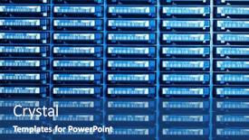  Presentation with storage - Presentation theme featuring storage-tapes-in-internet-data background and a ocean colored foreground