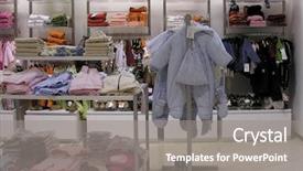  Presentation with clothes shop - Audience pleasing presentation theme consisting of baby store - child's clothes shop backdrop and a  colored foreground