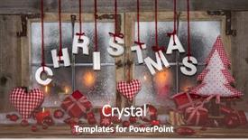  Presentation with white candles - Colorful PPT layouts enhanced with store atmosphere - atmospheric christmas decoration backdrop and a tawny brown colored foreground