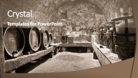  Presentation with wine store - Presentation theme having store atmosphere - hdri of a wine cave background and a violet colored foreground