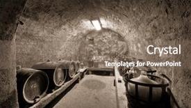  Presentation with wine store - PPT theme enhanced with store atmosphere - hdri of a wine cave background and a violet colored foreground