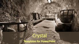  Presentation with wine store - Beautiful PPT theme featuring store atmosphere - hdri of a wine cave backdrop and a tawny brown colored foreground