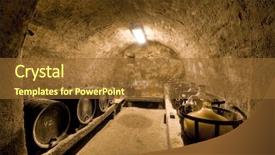  Presentation with wine store - Cool new slides with store atmosphere - hdri of a wine cave backdrop and a tawny brown colored foreground