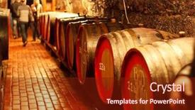  Presentation with barrels - Cool new presentation theme with store atmosphere - old wine cellar with barrels backdrop and a tawny brown colored foreground