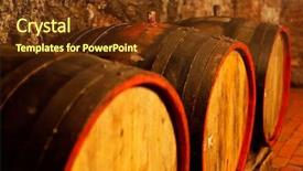  Presentation with barrels - Amazing theme having store atmosphere - old wine cellar with barrels backdrop and a  colored foreground