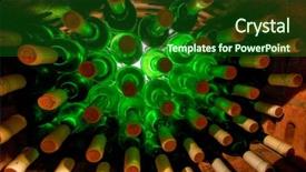  Presentation with wine retail case stack - Cool new presentation theme with store atmosphere - stacked up wine bottles backdrop and a  colored foreground