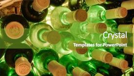  Presentation with wine retail case stack - Presentation theme having store atmosphere - stacked up wine bottles background and a tawny brown colored foreground