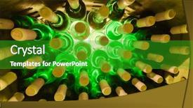  Presentation with wine case stack - Slide deck having store atmosphere - stacked up wine bottles background and a  colored foreground