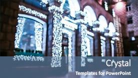  Presentation with night before christmas - Amazing slide set having store atmosphere - storefront at christmas night blurred backdrop and a teal colored foreground