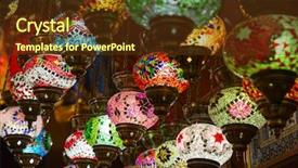  Presentation with lamps - Amazing slide deck having store atmosphere - traditional turkish lamps backdrop and a tawny brown colored foreground