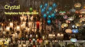  Presentation with lamps - Amazing slide deck having store atmosphere - traditional turkish lamps backdrop and a tawny brown colored foreground