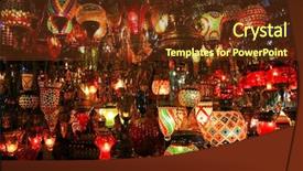  Presentation with lanterns - PPT theme featuring store atmosphere - turkish lanterns on the grand background and a tawny brown colored foreground
