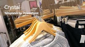  Presentation with clothes shop - Beautiful presentation featuring fashion clothes shop interior backdrop and a coral colored foreground