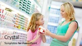  Presentation with dairy - Amazing slide set having choosing produces in dairy shopping backdrop and a lemonade colored foreground