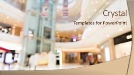  Presentation with mall - Amazing presentation design having store hours - blurred image of shopping mall backdrop and a lemonade colored foreground