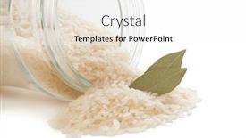  Presentation with rice - PPT layouts consisting of store-raw-rice-in-oversized background and a white colored foreground