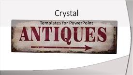  Presentation with vintage retro - Slide set with store signs - old vintage retro antiques sign background and a white colored foreground