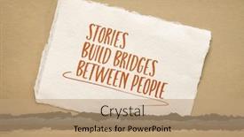  Presentation with bridges - Presentation consisting of stories-build-bridges-between-people background and a coral colored foreground