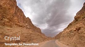  Presentation with storm - Audience pleasing presentation consisting of storm-approaching-in-wild-desert backdrop and a coral colored foreground