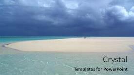  Presentation with storm drainage - Presentation theme enhanced with storm approaching over sandbar background and a light gray colored foreground