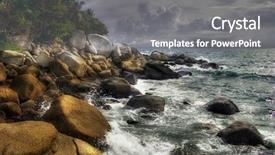  Presentation with tropical storm - Amazing presentation theme having storm around tropical beach andaman sea phuket island kingdom thailand backdrop and a gray colored foreground