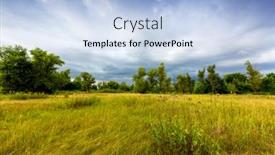  Presentation with storm - Slides enhanced with storm-before-rain-over-grass background and a light blue colored foreground