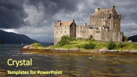 Presentation with scottish highlands - Cool new PPT theme with storm brews over eilean donan castle scottish highlands scotland uk backdrop and a tawny brown colored foreground