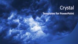  Presentation with storm - Beautiful presentation theme featuring storm cloud - dark thunderclouds backdrop and a navy blue colored foreground