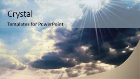  Presentation with storm - Cool new theme with storm cloud backdrop and a light blue colored foreground