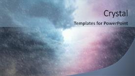  Presentation with storm clouds - Cool new theme with storm clouds and northern lights backdrop and a light blue colored foreground