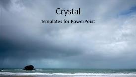  Presentation with storm clouds - PPT layouts with storm clouds gathering over the sea in portreath background and a light blue colored foreground