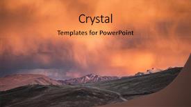  Presentation with village india - Colorful presentation enhanced with storm clouds in ladakh india backdrop and a coral colored foreground