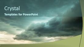  Presentation with storm clouds - Theme consisting of storm-clouds-over-rural-texas background and a ocean colored foreground