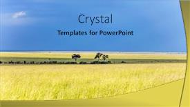  Presentation with tropical storm - Presentation theme featuring storm-clouds-over-the-savannah background and a light blue colored foreground