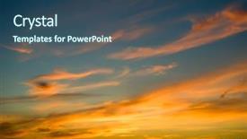  Presentation with storm clouds - Theme featuring storm clouds the sky background and a ocean colored foreground