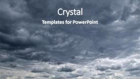  Presentation with storm clouds - Cool new slide set with storm clouds backdrop and a ocean colored foreground