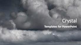  Presentation with rain clouds - Amazing theme having storm dark clouds over mountains backdrop and a gray colored foreground